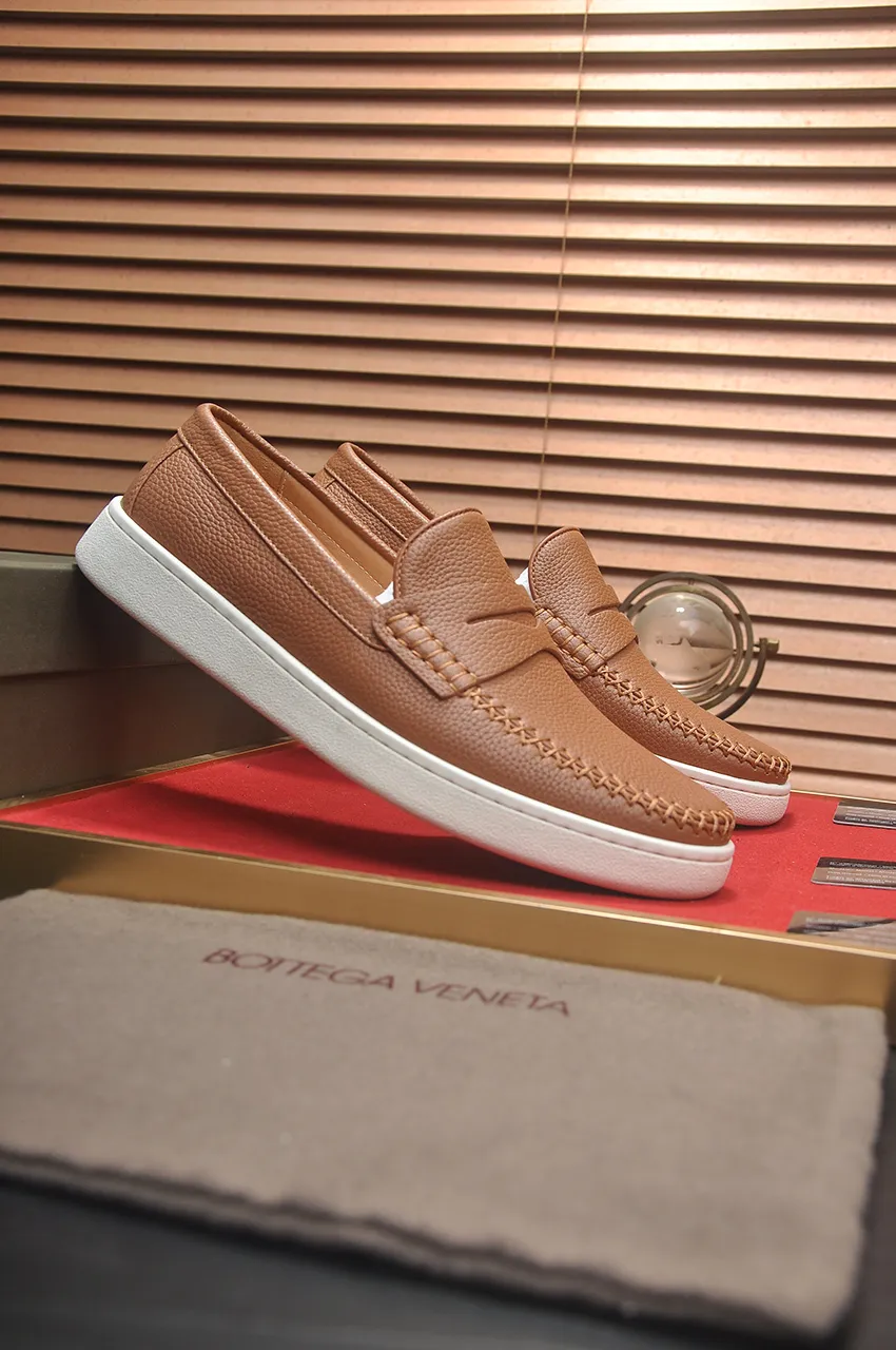 Men's shoes 💰460💶 [Botteg Venetta (BV)] (full cowhide lining) Exclusive new model Official website new model The upper is made of top-quality calfskin. Delicate feel and flowing luxurious texture. Tailored for refined men to create a noble aura. Detailed and regular Mark hand-stitching. Smooth lines. Full cowhide lining. Comfortable to wash sweat. 38-44